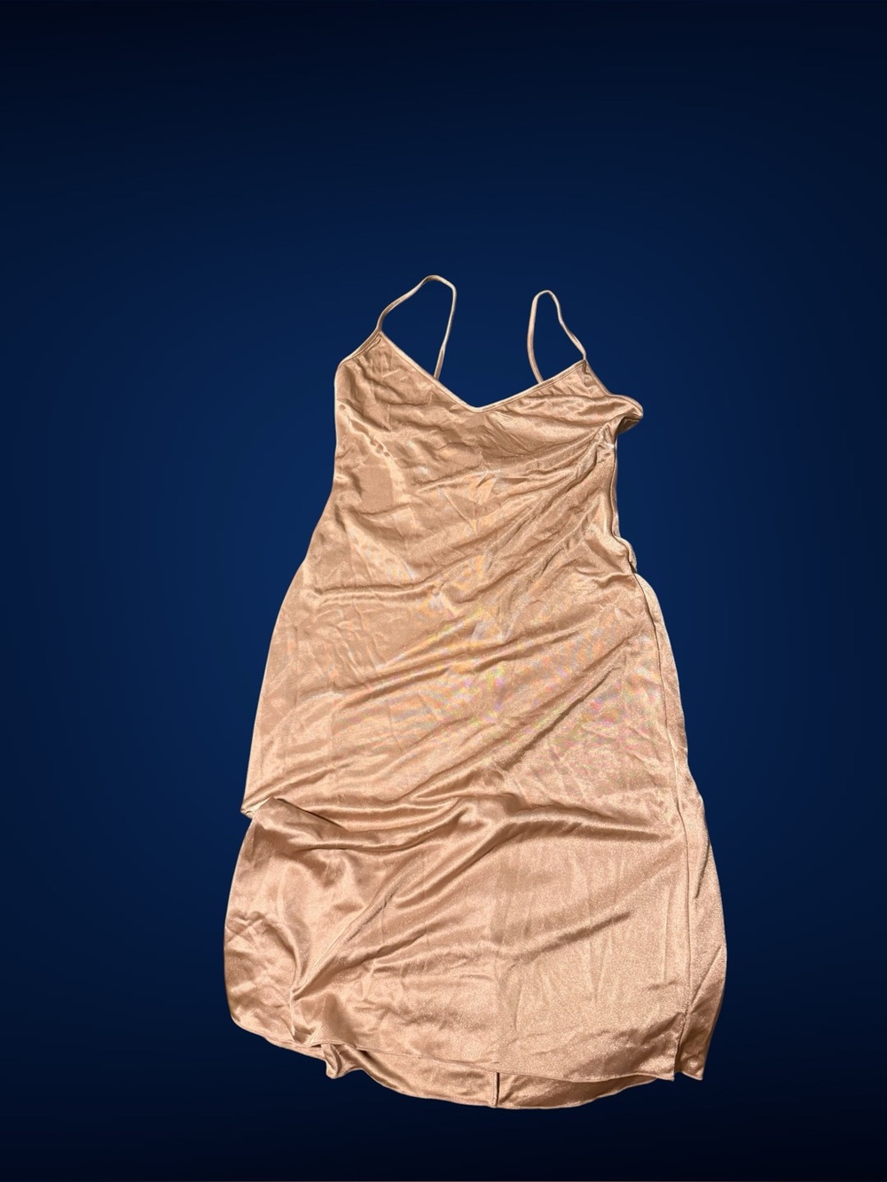 BCBGMaxAzria Champagne Slip Midi Dress
